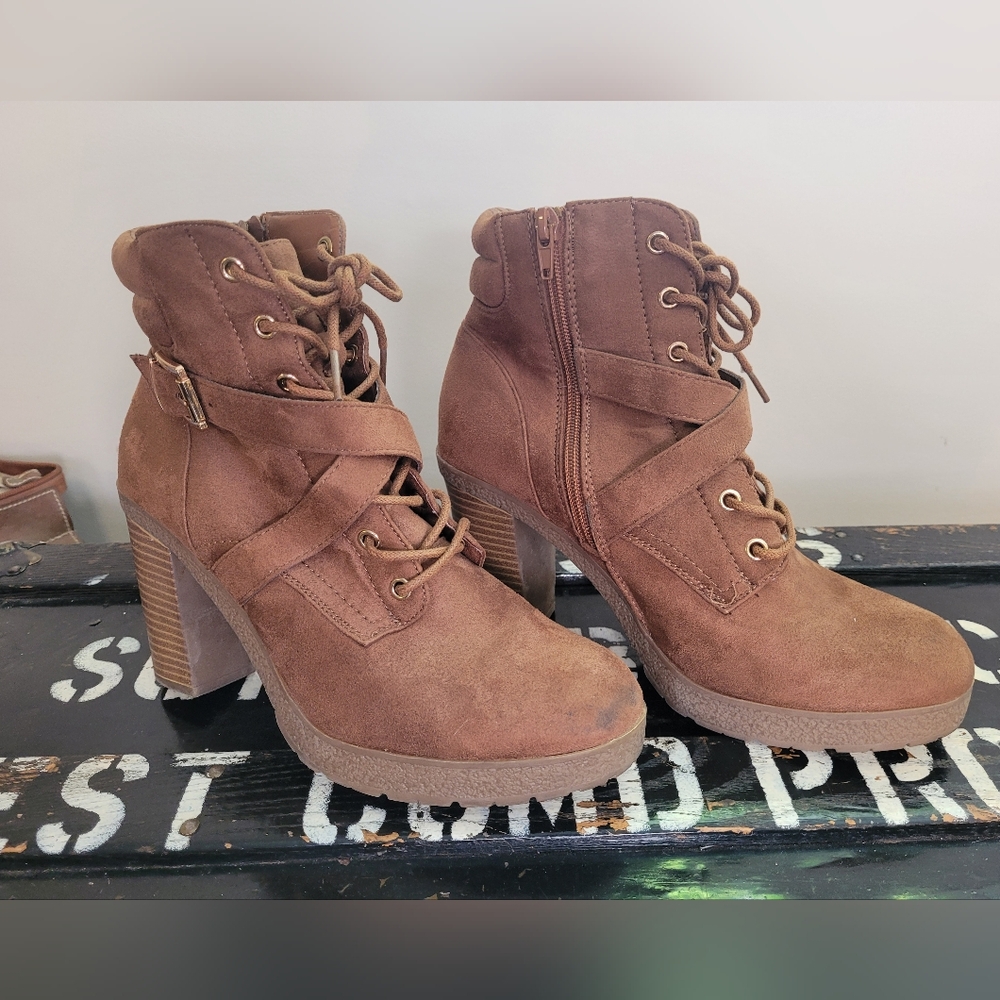 Suede Heeled Boot
